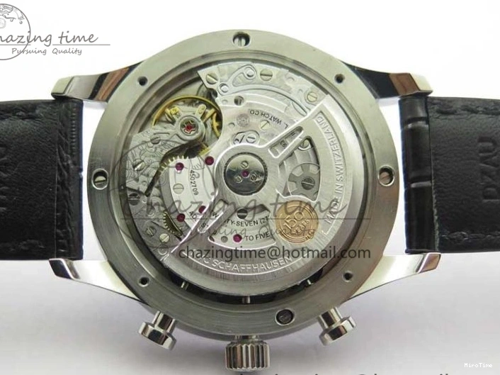 MIROTIME 0307 SunProtective Portugieser Chronograph Edition 150 Years IW371601 ZF 1:1 Best Edition Blue Dial on Black Leather Strap A7750 (Slim Movement) 7137